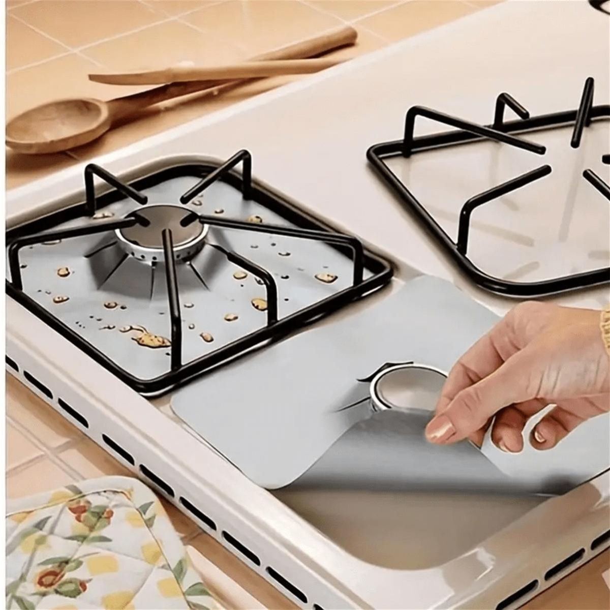Outdoor Gas Stove - 2PCS Teflon Gas Stove Cover, 0.12mm