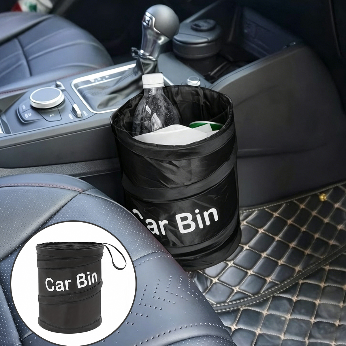 Outdoor Camping Bin - Foldable Portable Trash Can Leakproof Polyamide