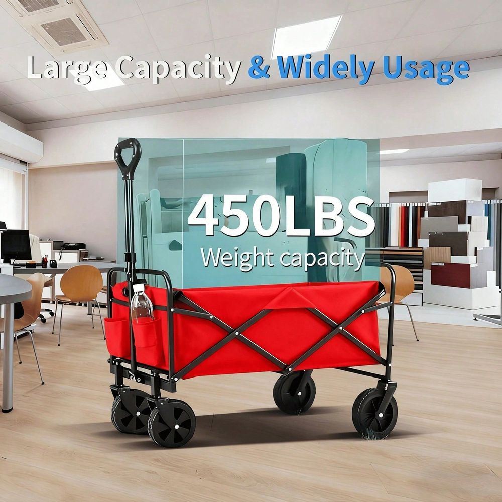 Outdoor Camping Trolley - Wagon Cart Foldable, 29.5 L Folding