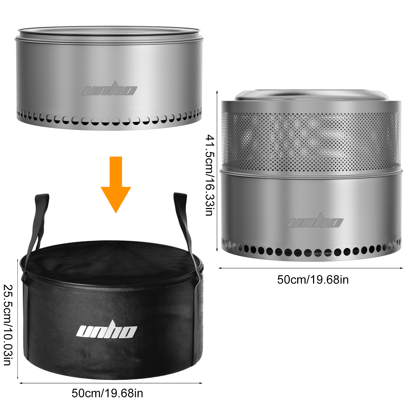 Portable Stainless Steel Firep - Outdoor Camping Bin avis et prix