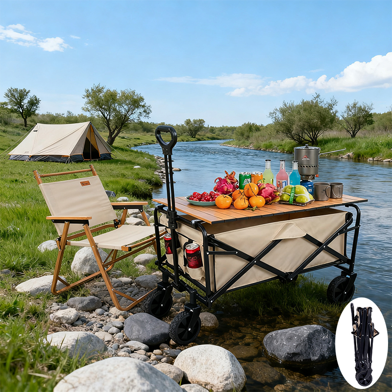 Trolley Black  Red Adjustable  - Outdoor Camping Trolley avis et prix