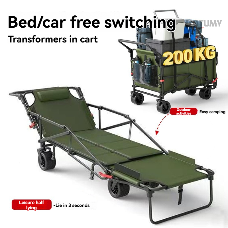 Foldable Camping Wagon with Ta - Outdoor Camping Trolley avis et prix