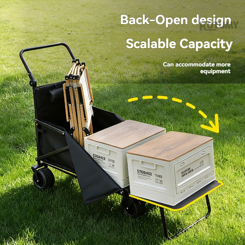 Foldable Camping Wagon with Ta - Outdoor Camping Trolley avis et prix