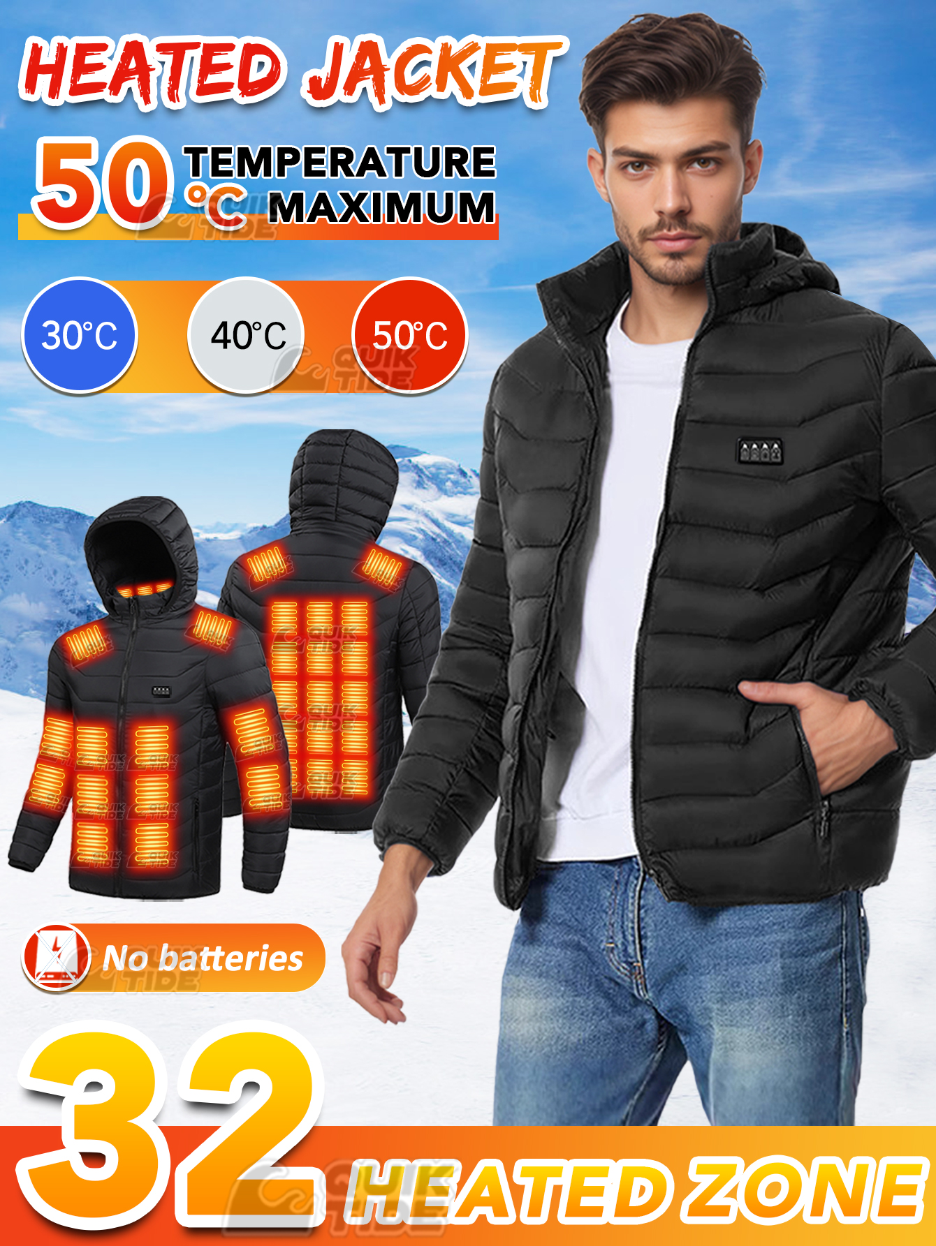 Intelligent Heating Jacket, 32 - Outdoor Camping Zone avis et prix