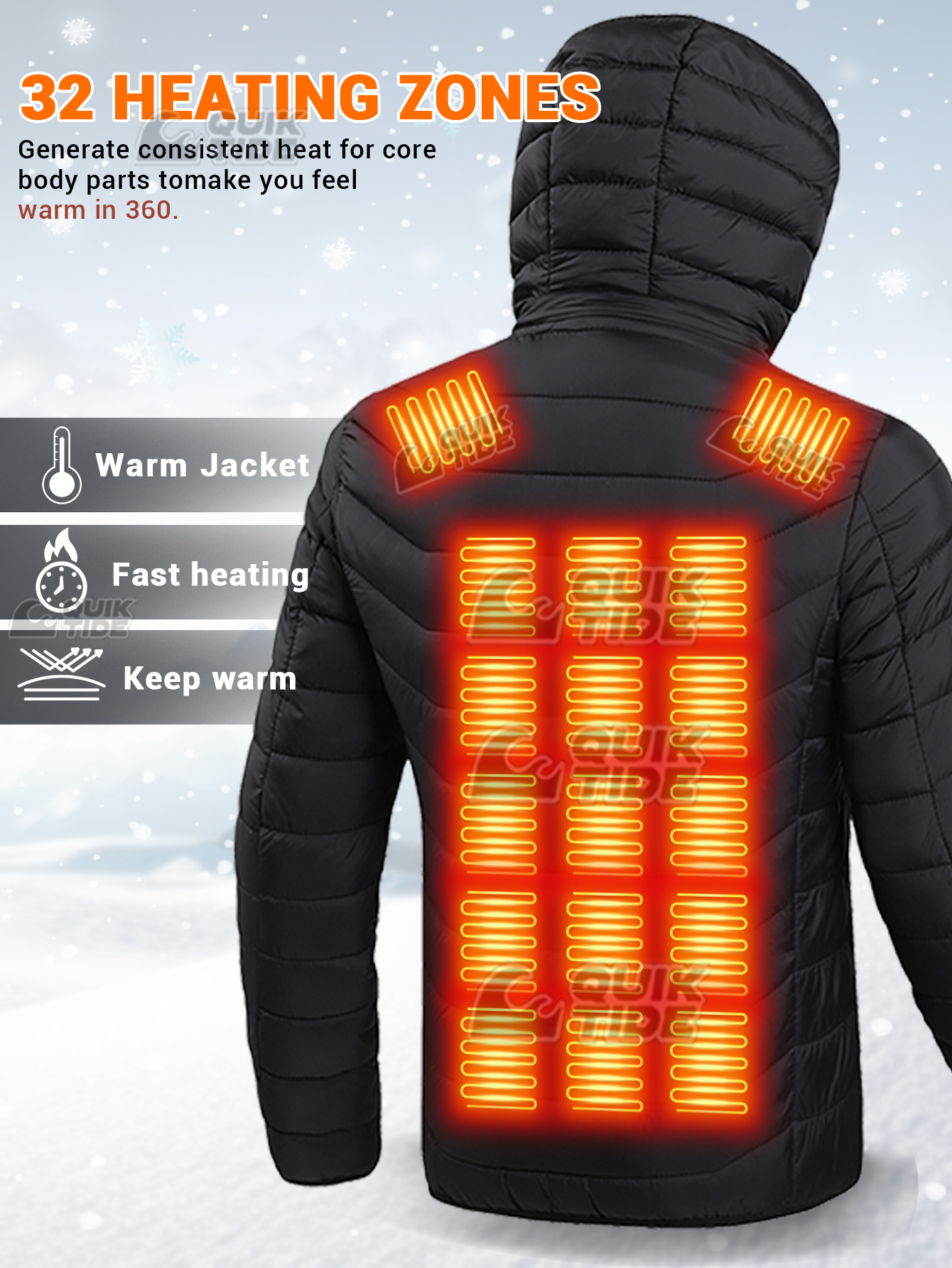 Intelligent Heating Jacket, 32 - Outdoor Camping Zone avis et prix