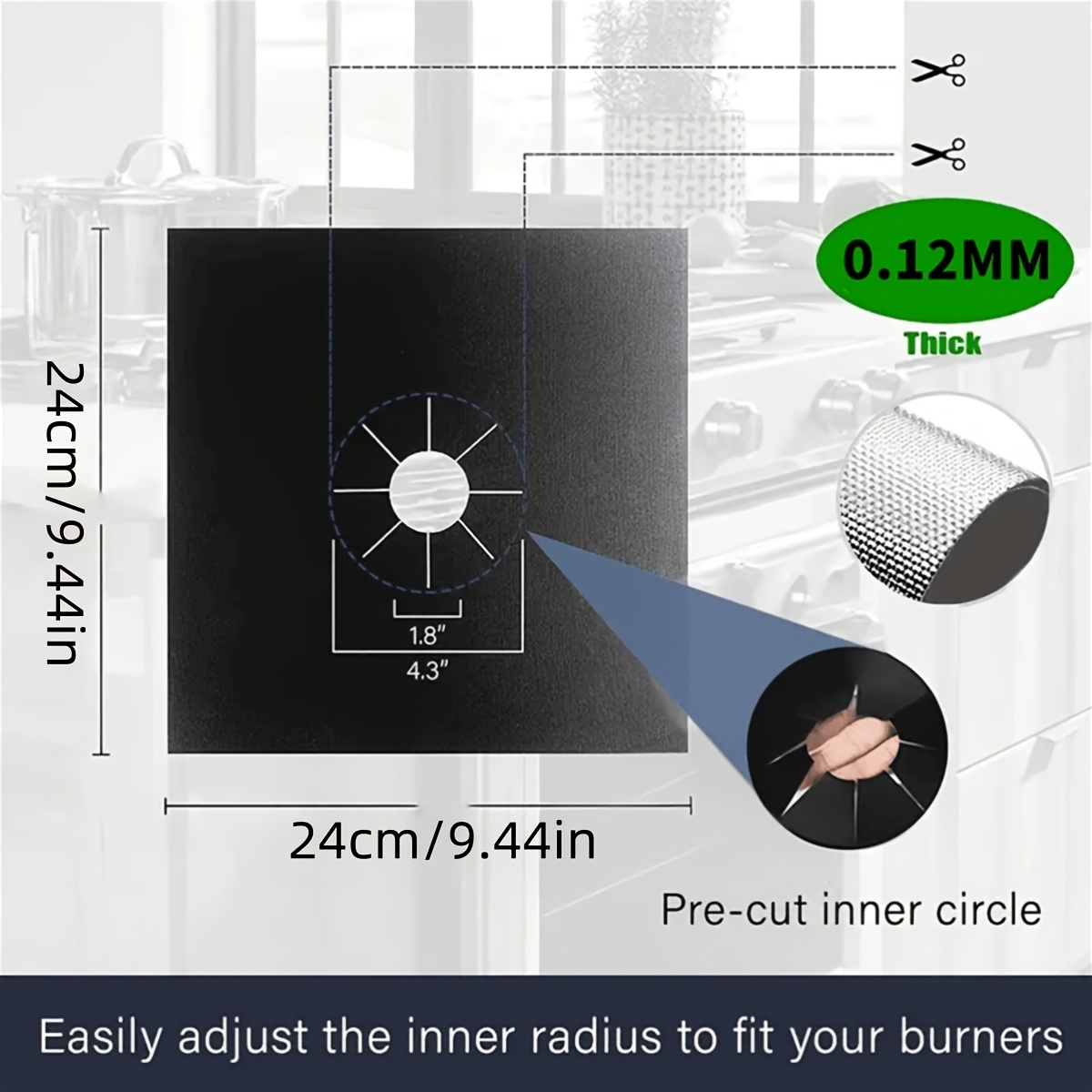 2PCS Teflon Gas Stove Cover, 0 - Outdoor Gas Stove avis et prix