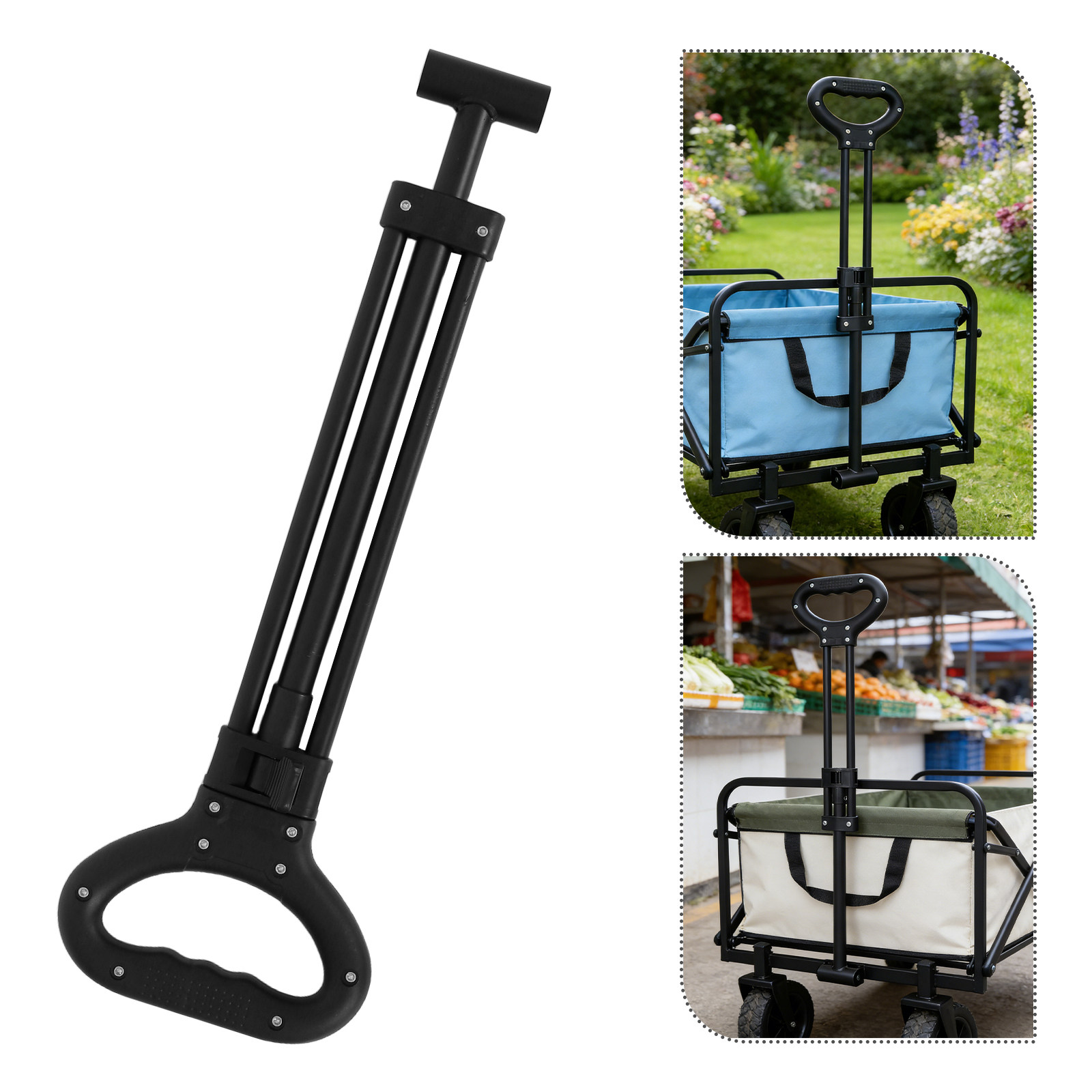 1Set Folding Wagon Push Handle - Outdoor Camping Trolley avis et prix