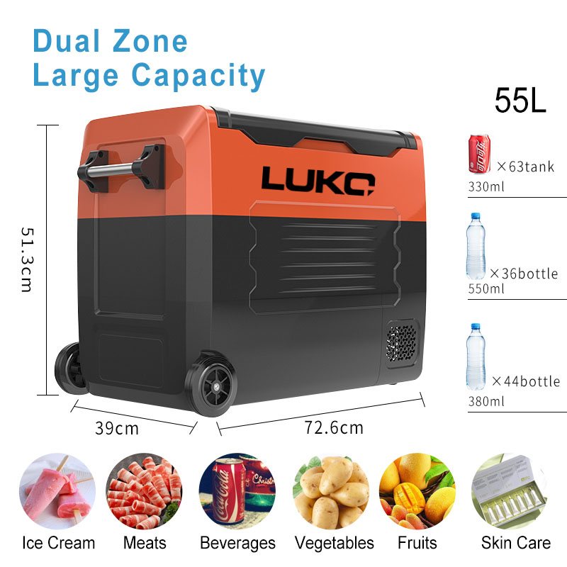 For Car Fridge Freezer 50L Dua - Outdoor Camping Zone avis et prix