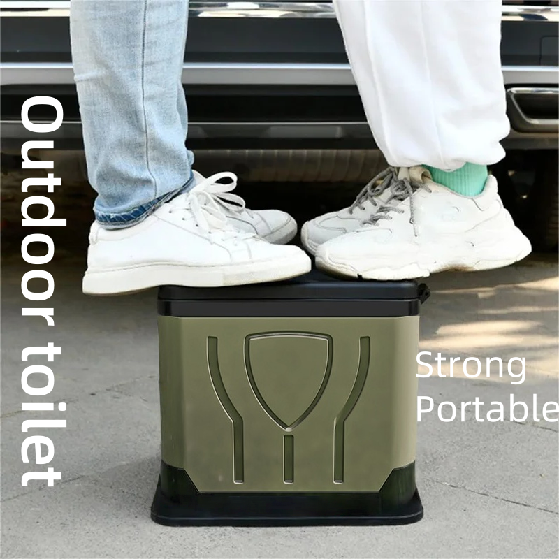 Portable Outdoor Toilets Doubl - Outdoor Camping Bin avis et prix