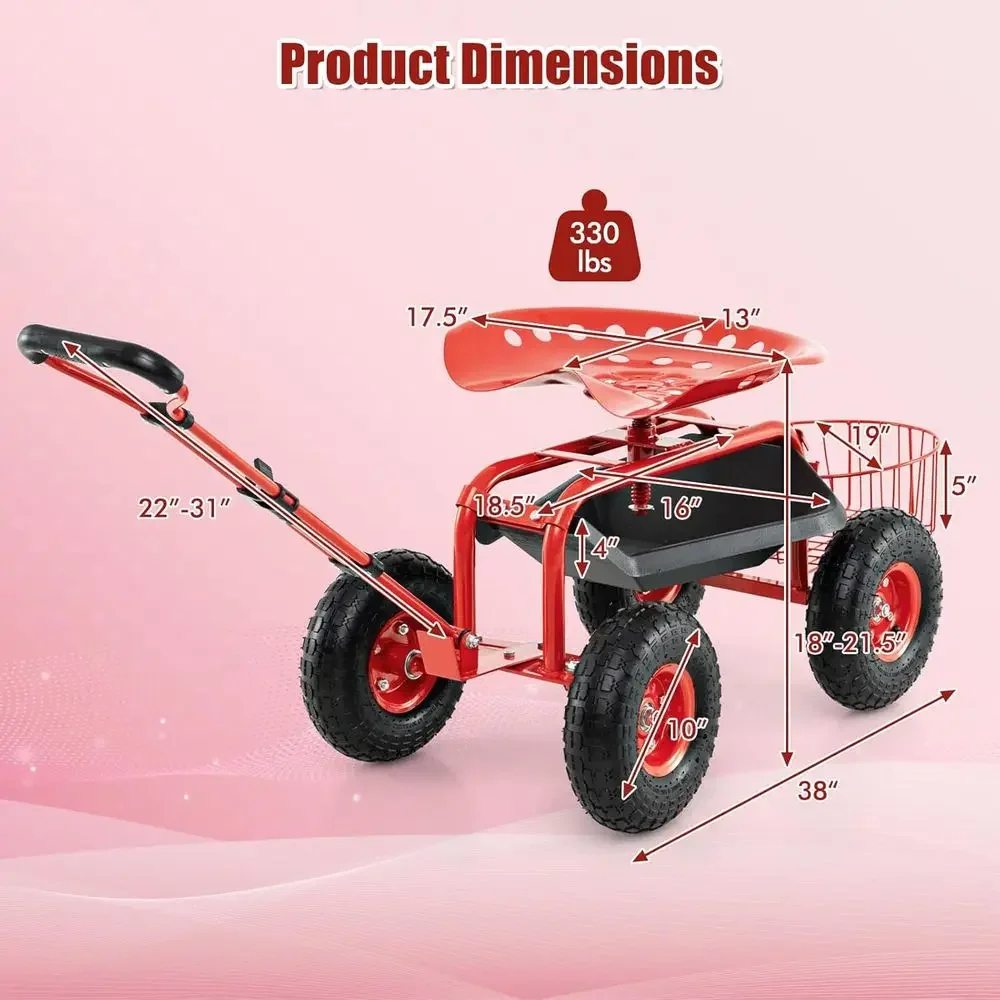 Adjustable Garden Cart with Sw - Outdoor Camping Trolley avis et prix