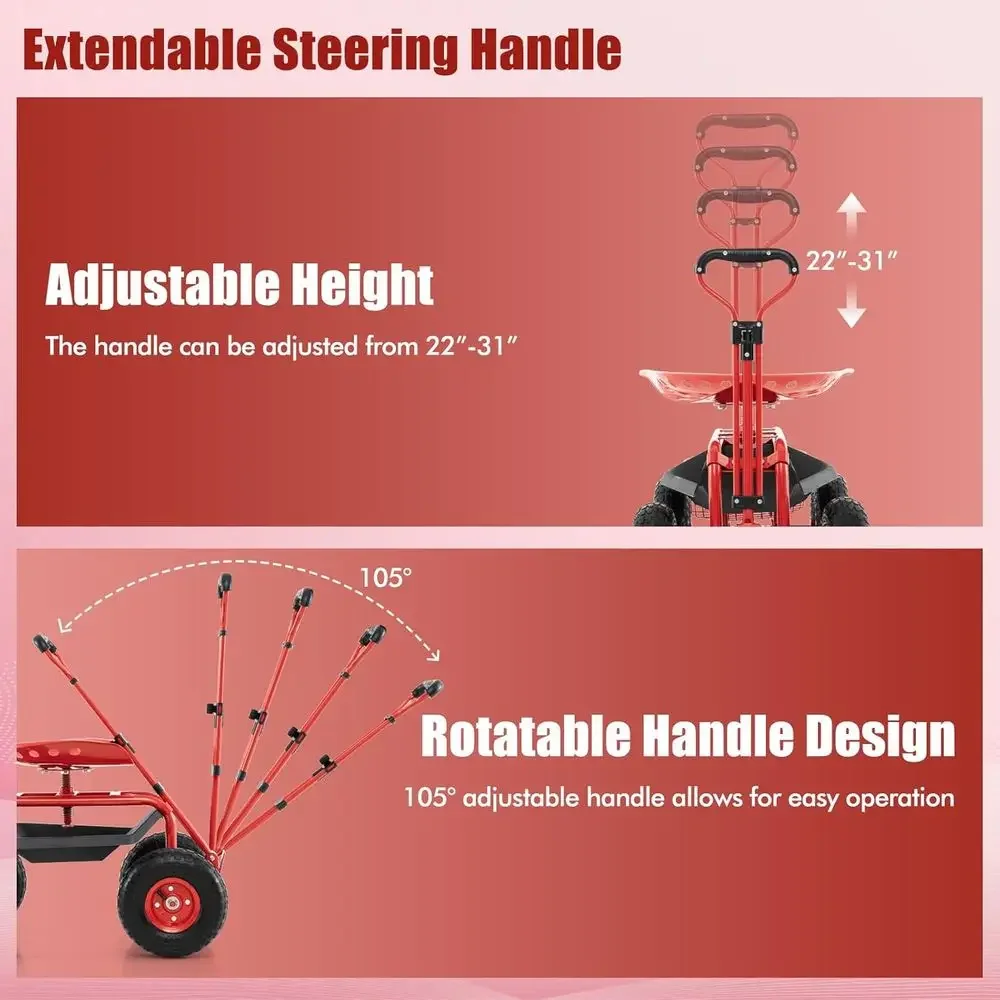 Adjustable Garden Cart with Sw - Outdoor Camping Trolley avis et prix