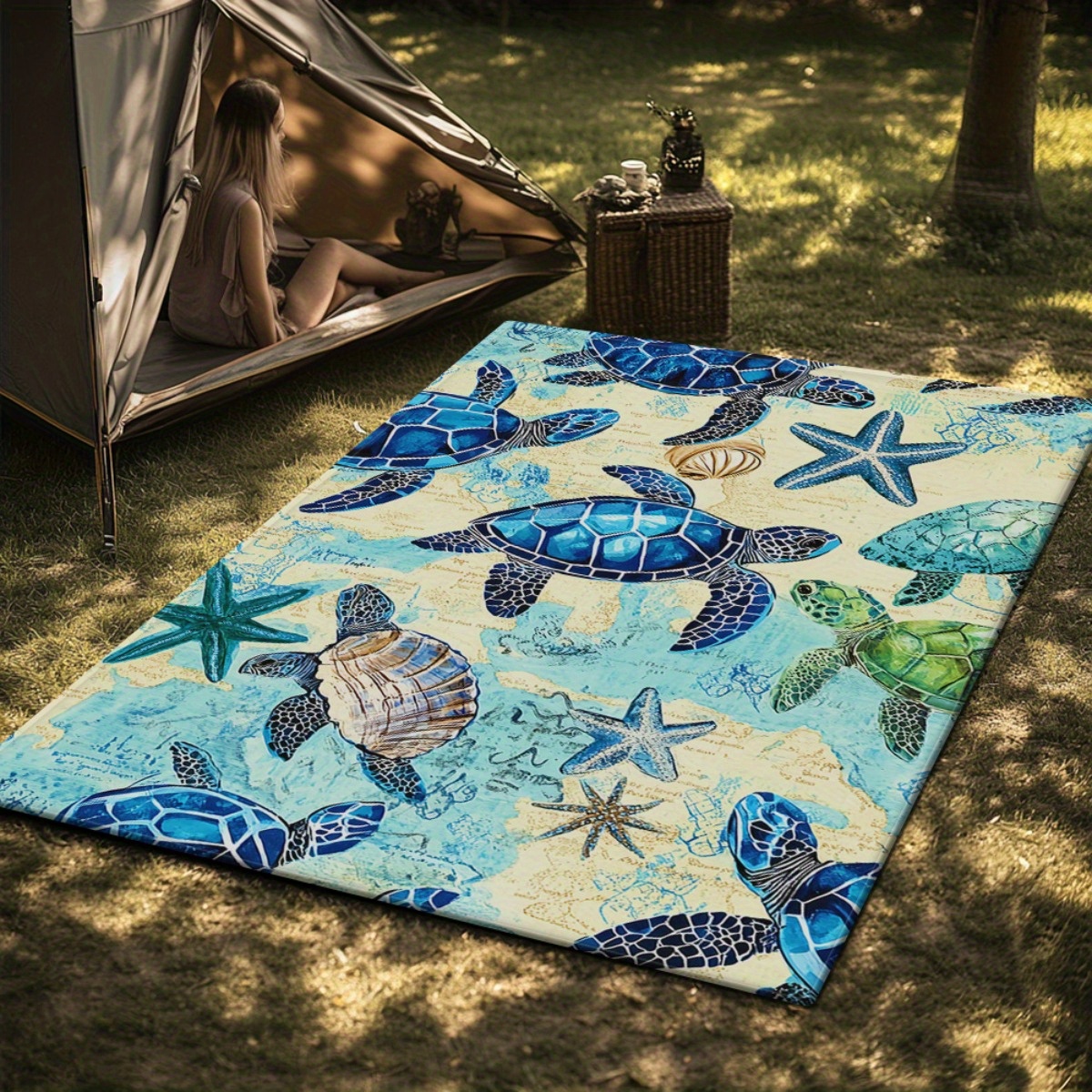 Turtle ocean scene patterns, s - Outdoor Camping Venues avis et prix