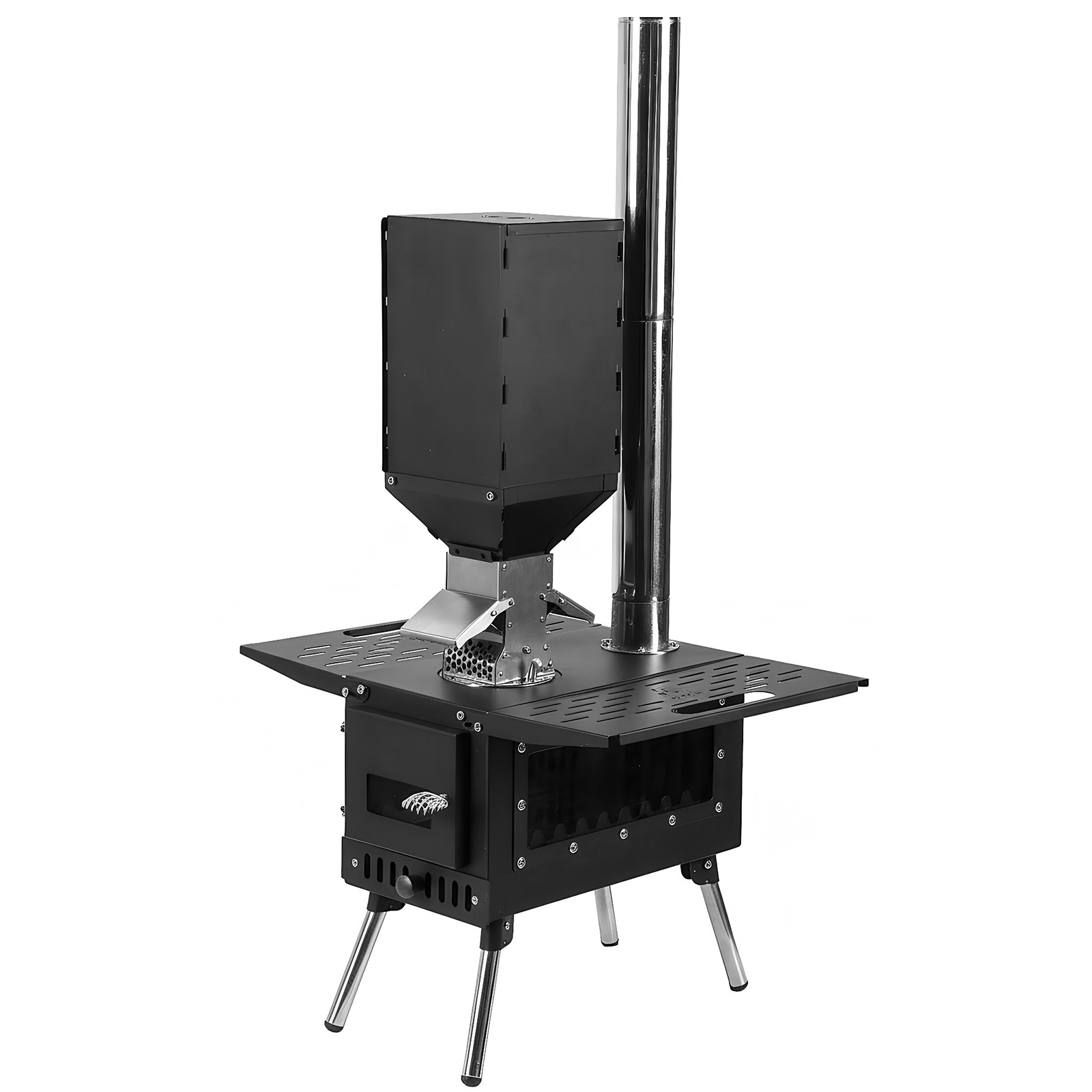 Firewood Stove with Stainless  - Outdoor Camping Bin avis et prix