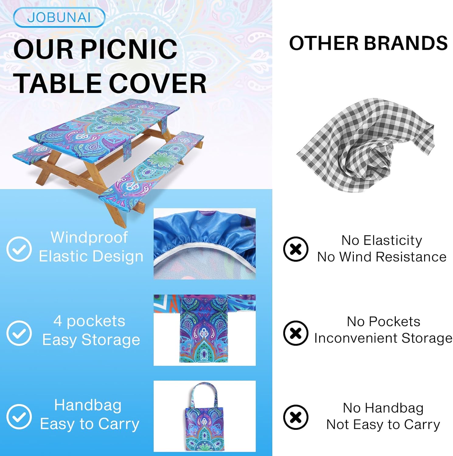 Waterproof Picnic Table Cover  - Outdoor Camping Table avis et prix