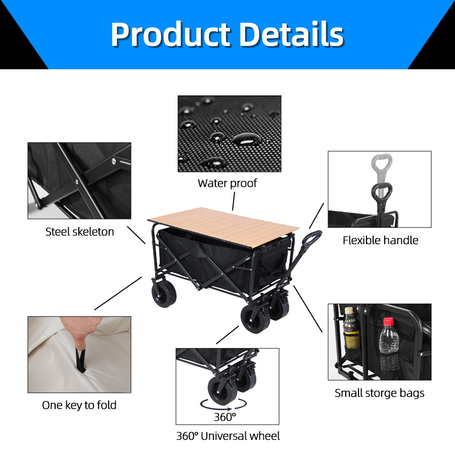 Large Weight Capacity Heavy Du - Outdoor Camping Trolley avis et prix