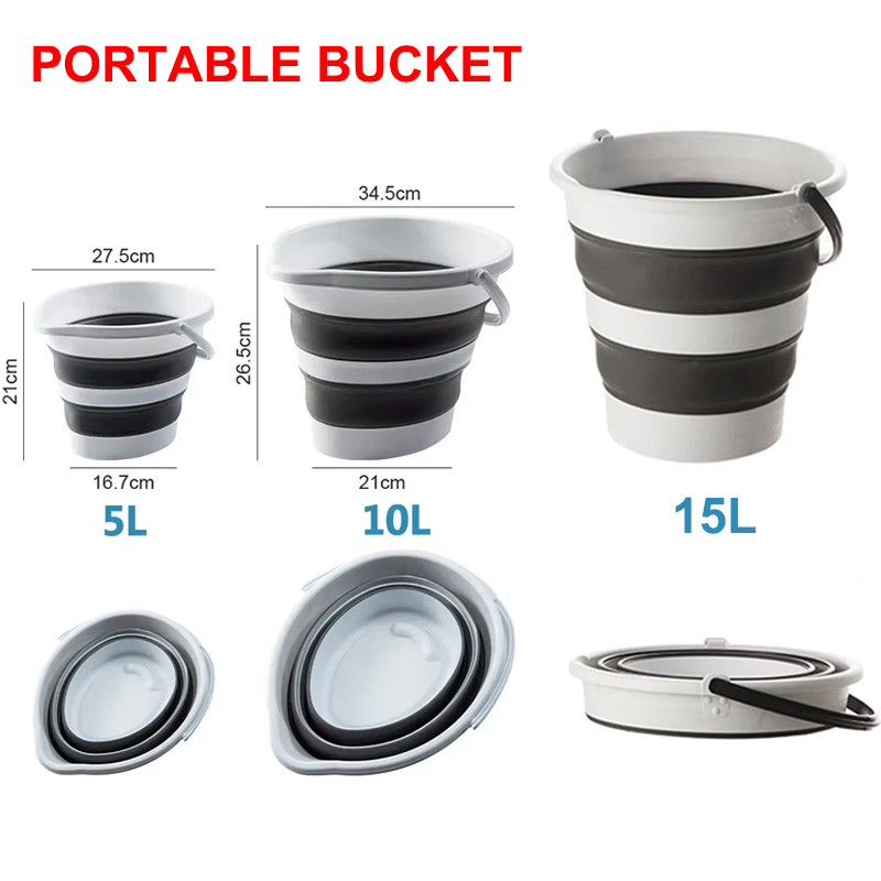 Collapsible Bucket 5L-15L Stri - Outdoor Camping Bin avis et prix