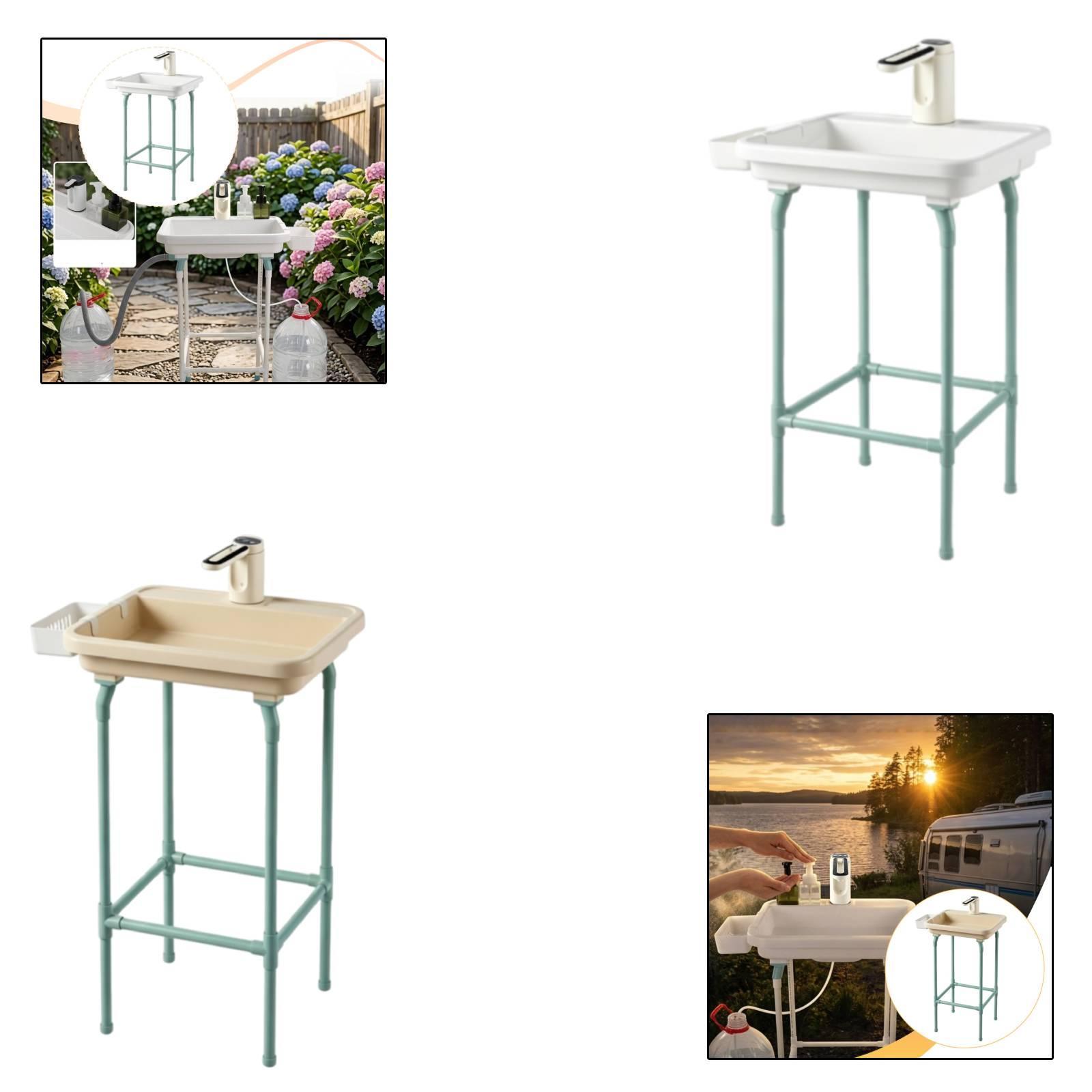 Outdoor Portable Sink with Fau - Outdoor Camping Sink avis et prix