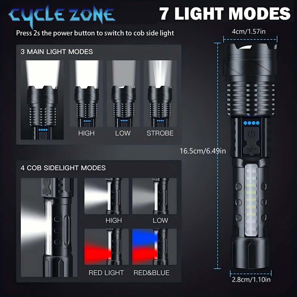 XHP50 Flashlight Zoomable Flas - Outdoor Camping Zone avis et prix