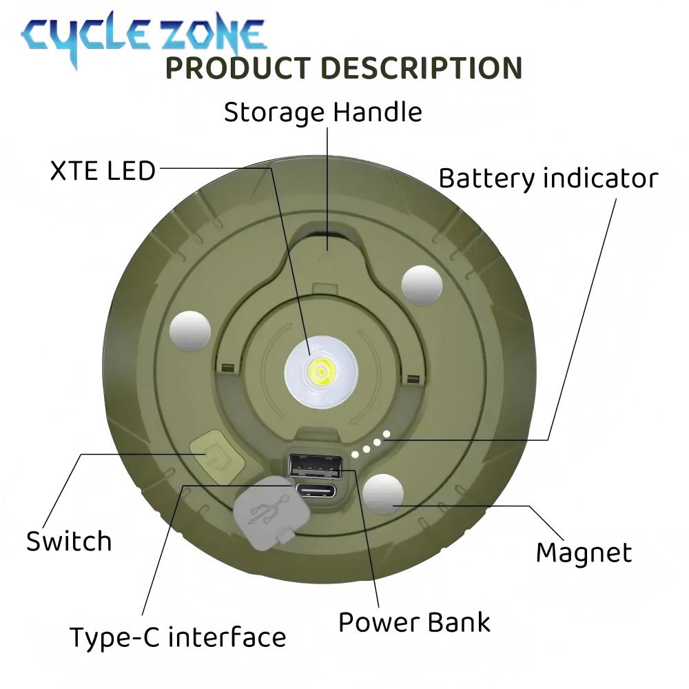 LED Camping Lamp with Reel Str - Outdoor Camping Zone avis et prix