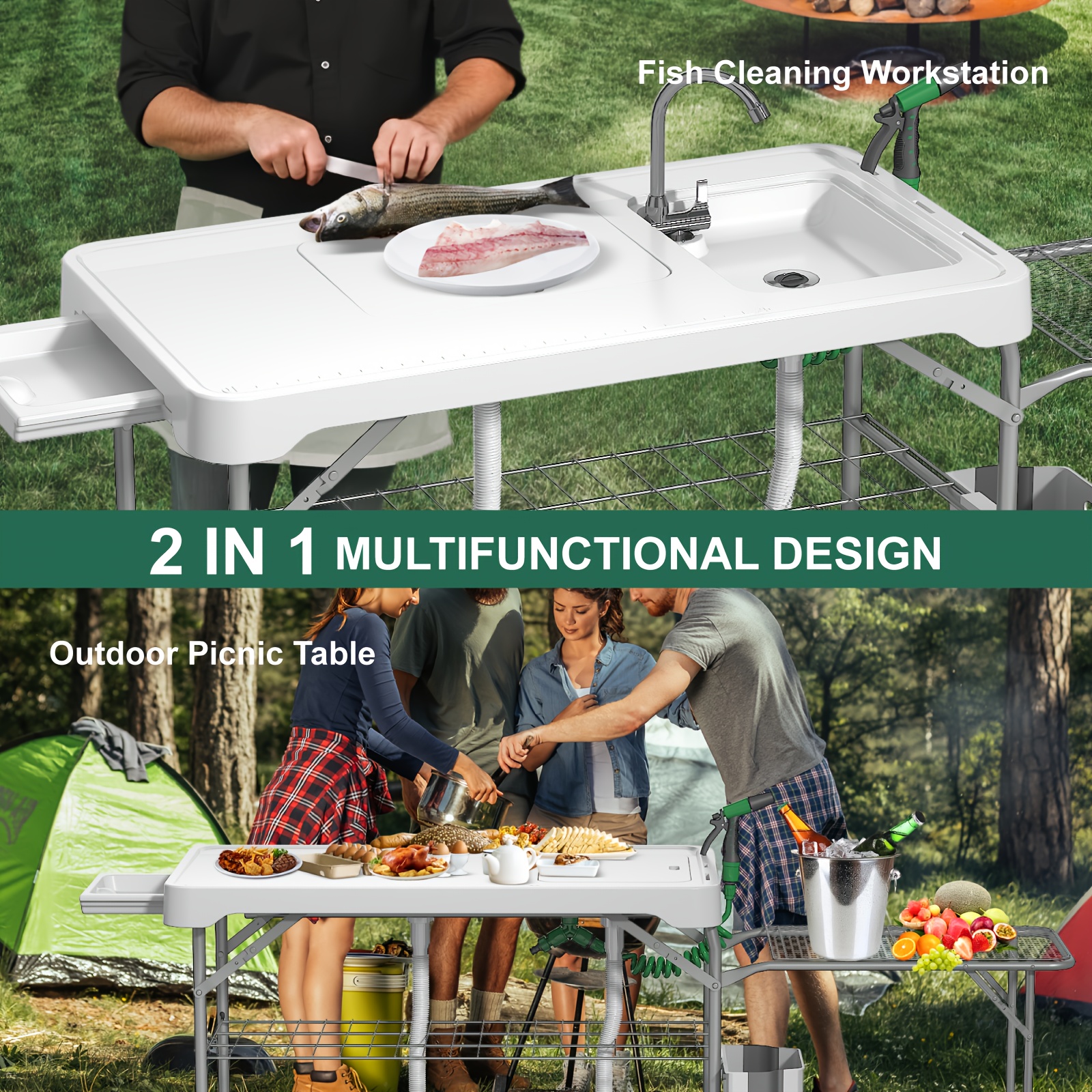 Protable Sink & Fish Cleaning  - Outdoor Camping Sink avis et prix