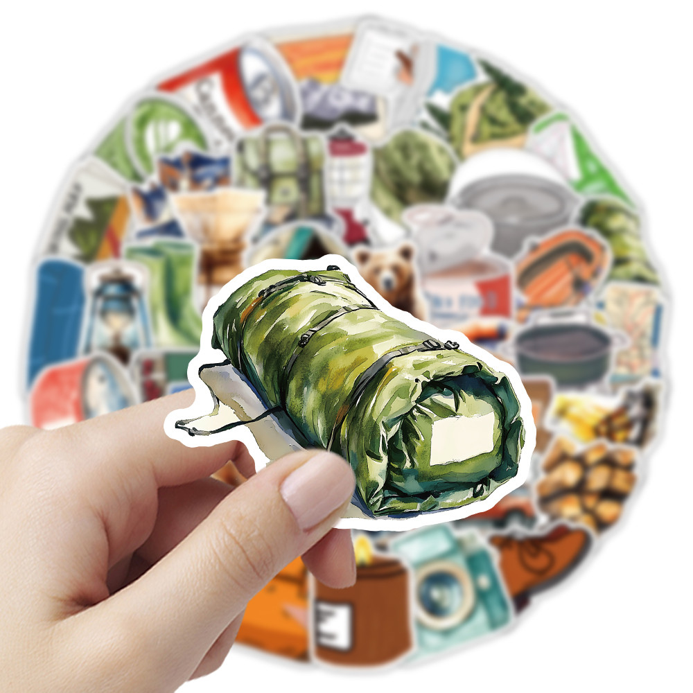 52 Pcs Camping Collage Sticker - Outdoor Camping Stores avis et prix