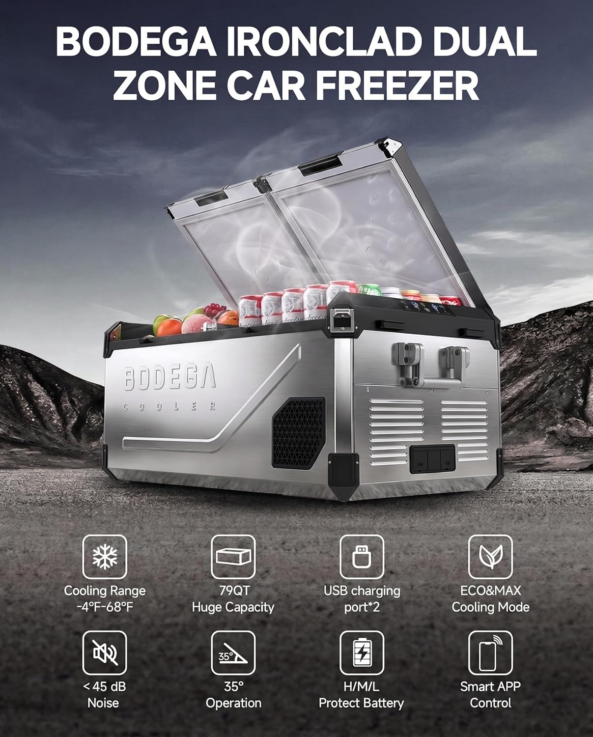 79 Quart Dual Zone Portable Ca - Outdoor Camping Zone avis et prix