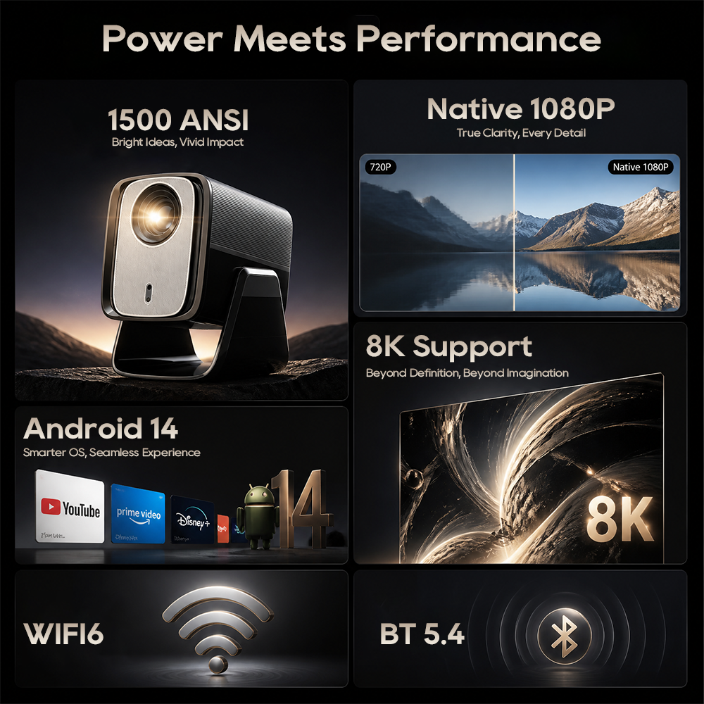 LYNCast Smart Projector with W - Outdoor Camping Tv avis et prix