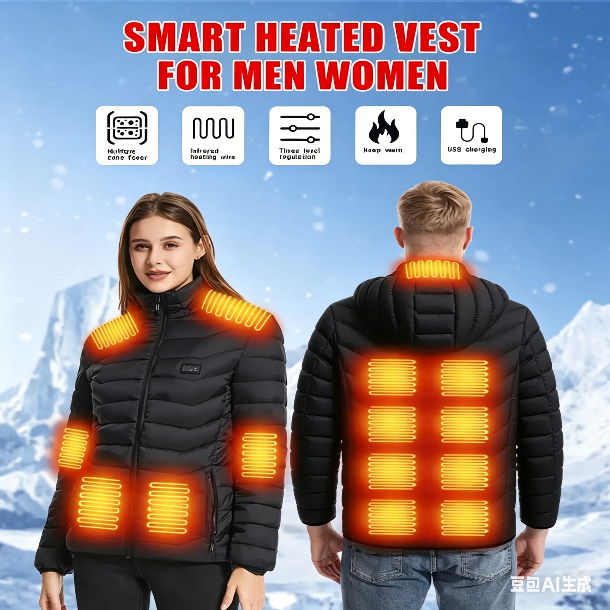 23 Areas Heating Jacket, Polye - Outdoor Camping Zone avis et prix