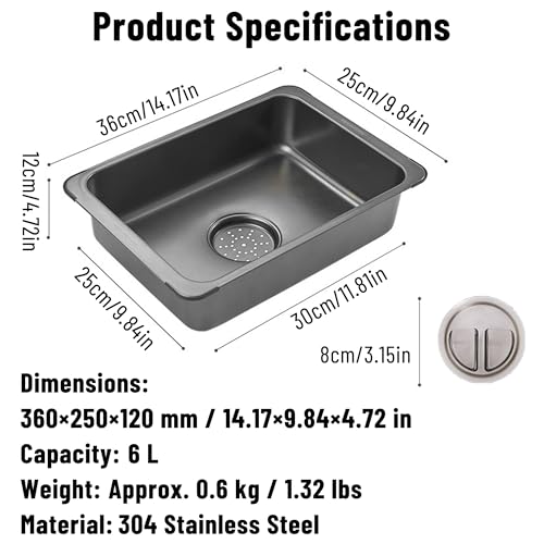 304 Stainless Steel Mini Sink  - Outdoor Camping Sink avis et prix