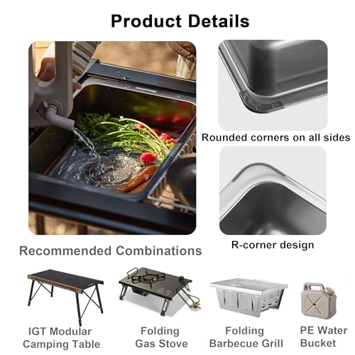 304 Stainless Steel Mini Sink  - Outdoor Camping Sink avis et prix