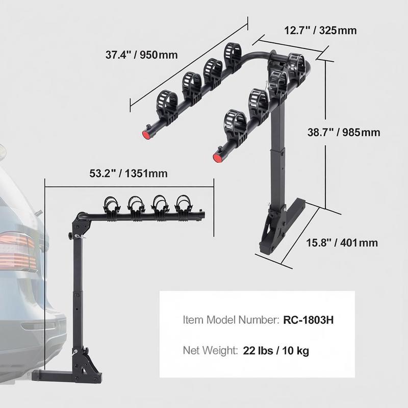 Vehicle Bicycle Carrier 4-Bike - Outdoor Camping Vehicle avis et prix
