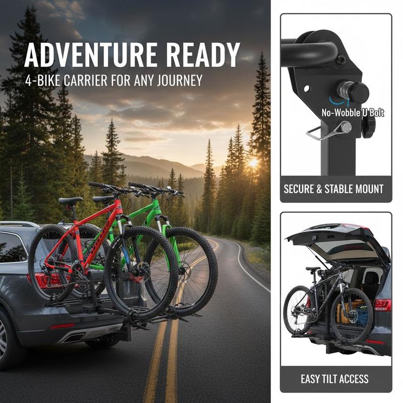 Vehicle Bicycle Carrier 4-Bike - Outdoor Camping Vehicle avis et prix