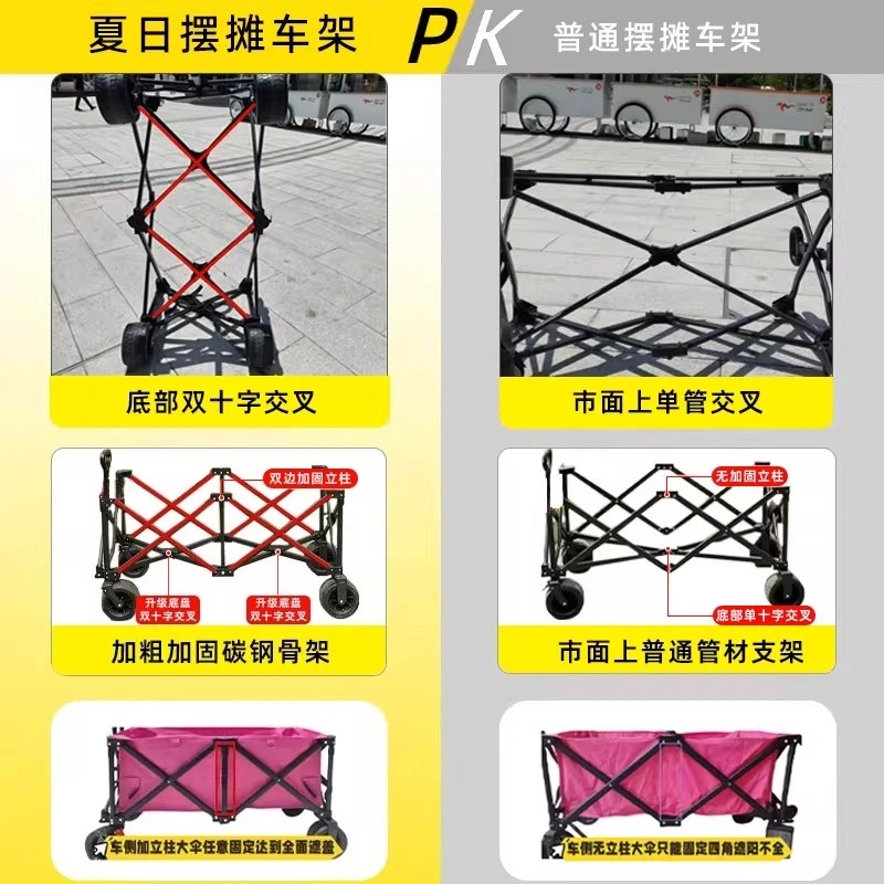 Stall Trolley with Large Table - Outdoor Camping Trolley avis et prix